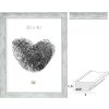 S46EE1 Marco de madera en blanco con borde plateado