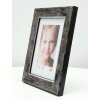 S46EE2 Marco de madera negro con borde plateado