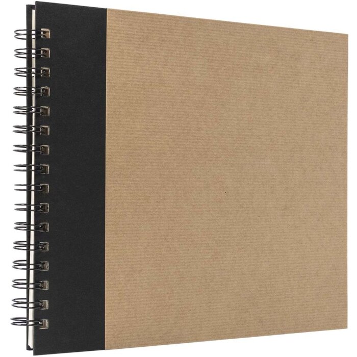 Álbum de espiral Panodia Eskis negro 23x27 cm 60 páginas blancas