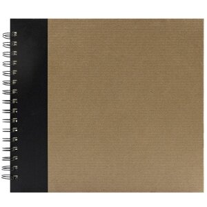 Álbum de espiral Panodia Eskis negro 23x27 cm 60 páginas blancas