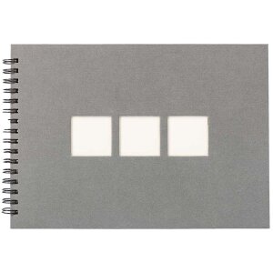 Panodia Álbum espiral Manille 23x34 cm gris 60 páginas blancas