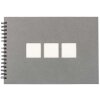 Panodia Álbum espiral Manille 23x34 cm gris 60 páginas blancas