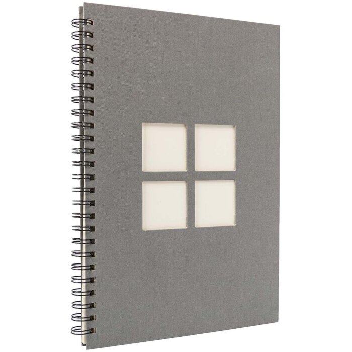 Panodia Álbum espiral Manille 34x25 cm gris 60 páginas blancas