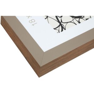 S46PH3 Marco de madera de color beige con borde de color...