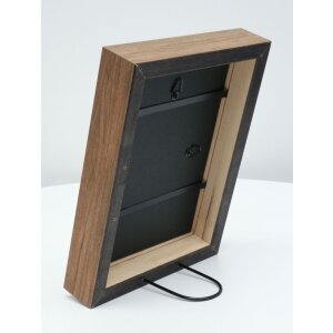 S46PH3 Marco de madera de color beige con borde de color madera