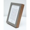 S46PH7 Marco de madera gris con borde de color madera