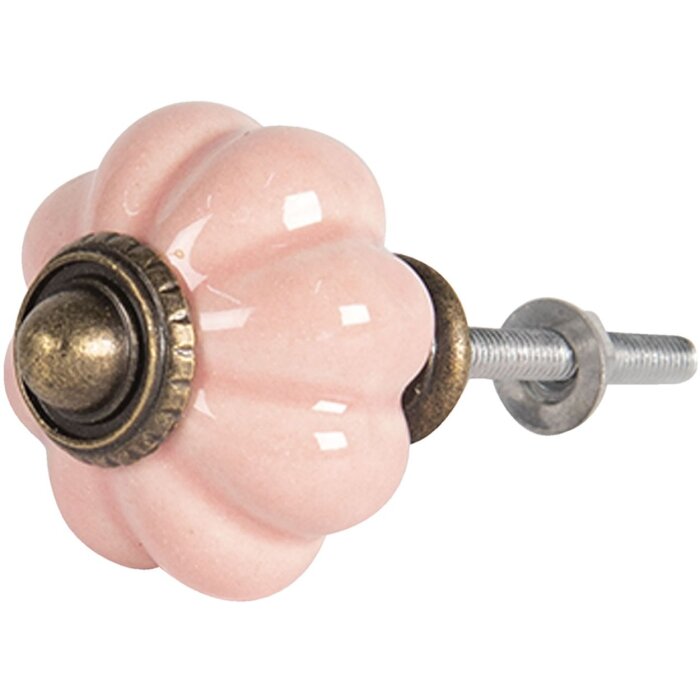 Clayre & Eef 64388 Pomo Ø 4 cm Cerámica rosa