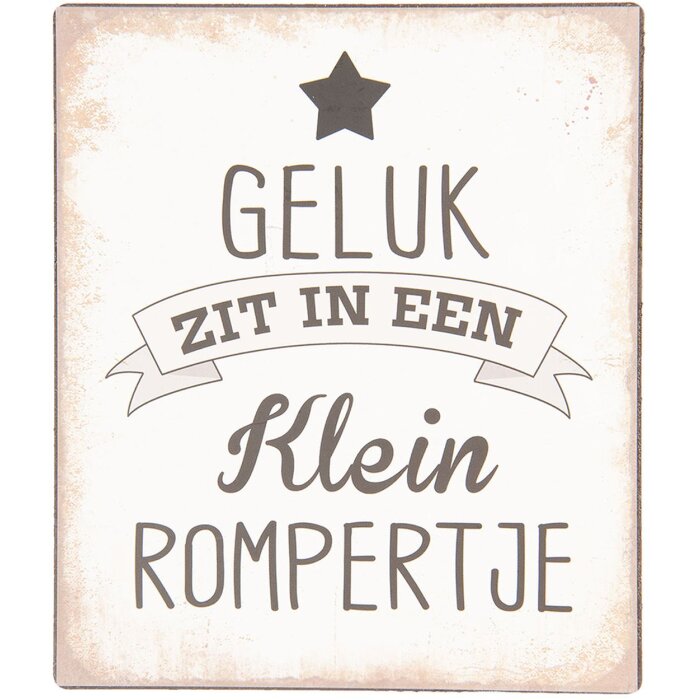 Cartel texto 13x15 cm - Clayre & Eef 6Y3648NL