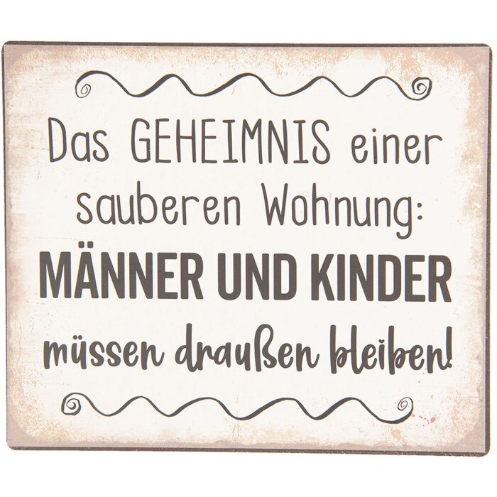 Cartel texto 15x13 cm - Clayre & Eef 6Y3656D