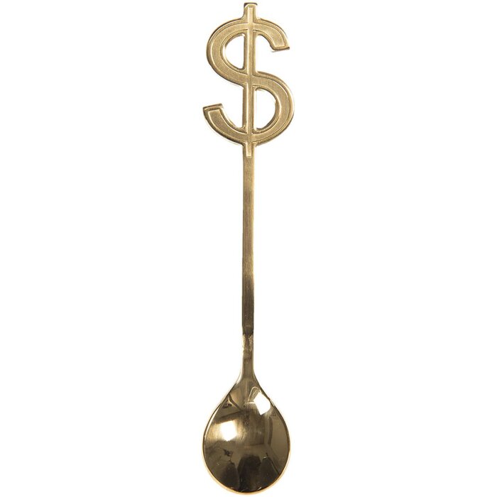Cuchara Dollar Sign 3x15 cm - 64455GO