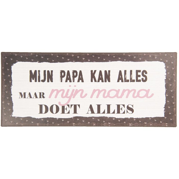 Cartel Texto 30x13 cm - Clayre & Eef 6Y3660NL