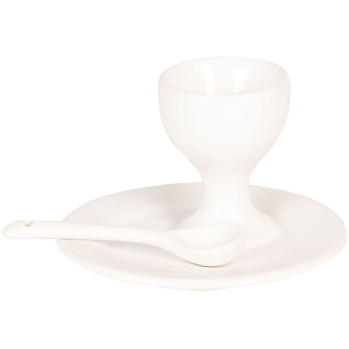 Huevera con cuchara Ø 12x7 cm - 6CE1040