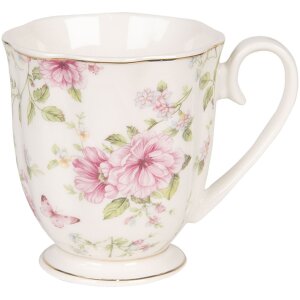 Clayre & Eef 6CEMU0059 Taza 200 ml Beige Rosa...