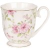 Clayre & Eef 6CEMU0059 Taza 200 ml Beige Rosa Porcelana Flores Oro