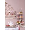 Clayre & Eef 6CEMU0059 Taza 200 ml Beige Rosa Porcelana Flores Oro