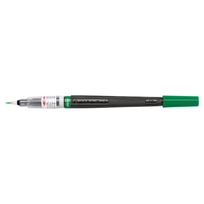Pincel de color para acuarelas en verde