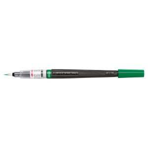 Pincel de color para acuarelas en verde