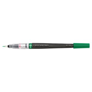 Pincel de color para acuarelas en verde
