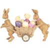 Decoración conejo con carrito 21x6x14 cm