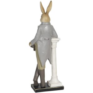 Decoración Conejo con sombrero 17x9x46 cm - 6PR2602
