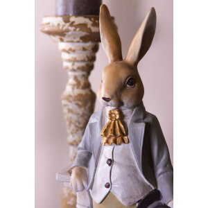 Decoración Conejo con sombrero 17x9x46 cm - 6PR2602