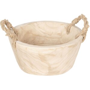 Cesta de madera (2 piezas) Ø 36x16 cm - Ø 29x13 cm