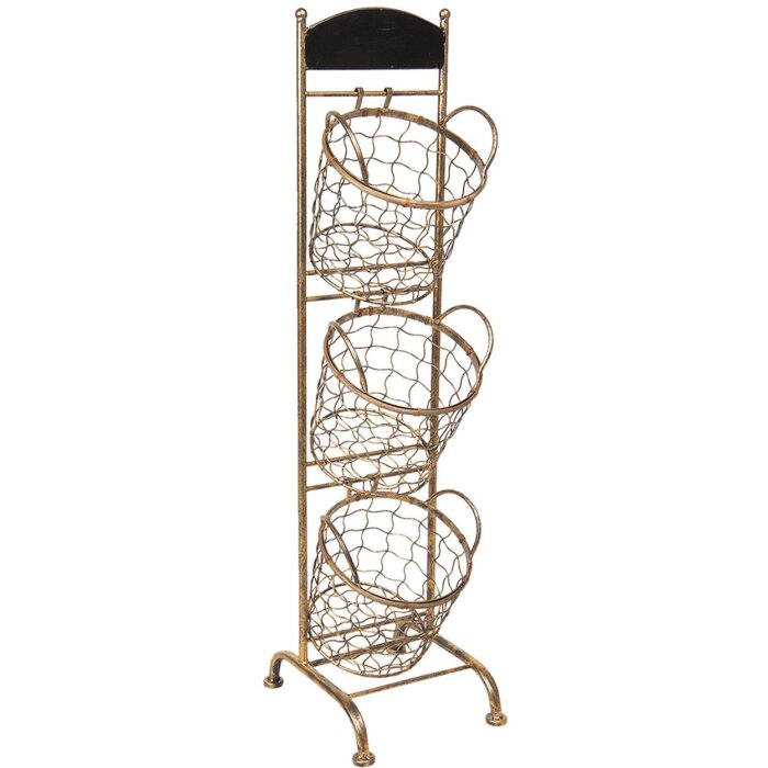 Estantería de hierro con cestas 30x25x98 cm - 5Y0643