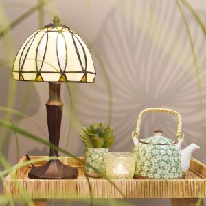 Lámpara de mesa Tiffany Ø 19x40 cm E14-40W - 5LL-5973