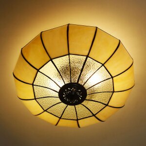 Plafón Tiffany Ø 46x25 cm E27-2x60W