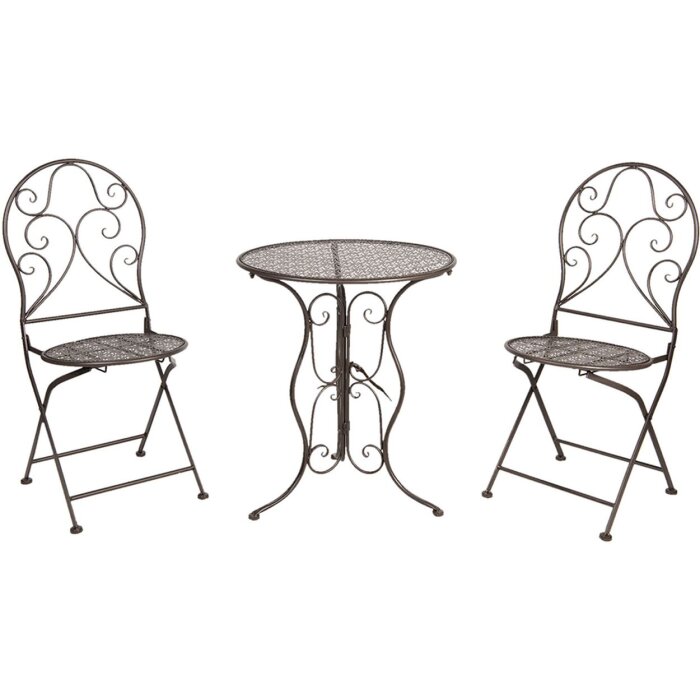 Mesa + 2x silla Ø 60x70-40x40x92 cm - 5Y0636