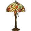 LumiLamp 5LL-5981 Lámpara de mesa Tiffany Ø 40x63 cm Flores de cristal rojo beige
