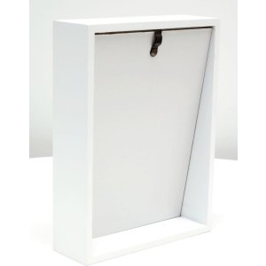 S68QK1 Marco de bloque blanco con panel posterior inclinado