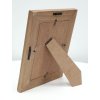S67TX1 Marco estrecho en blanco con passepartout de madera