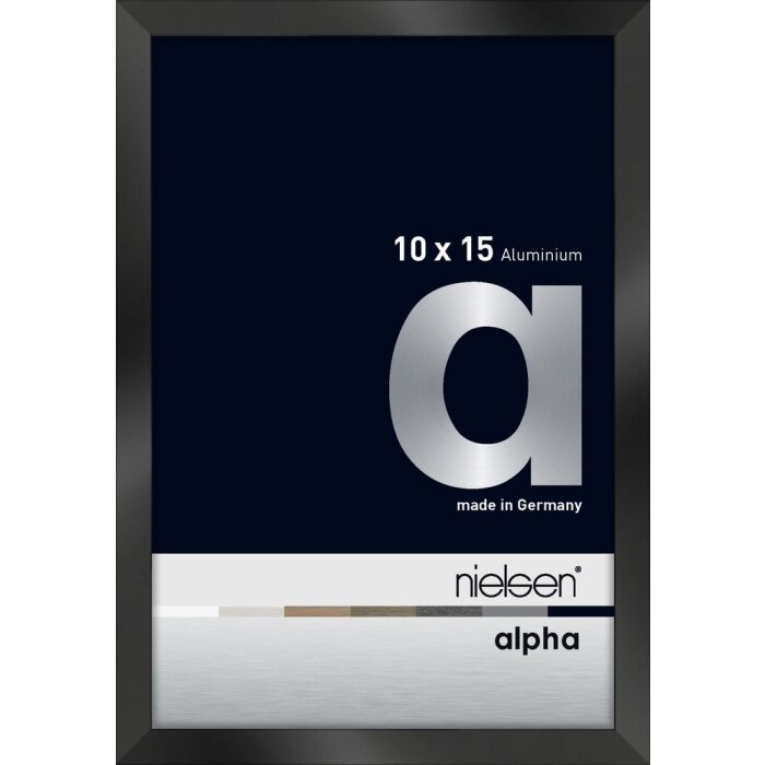 Nielsen Marco de aluminio Alpha 10x15 cm anodizado negro brillante