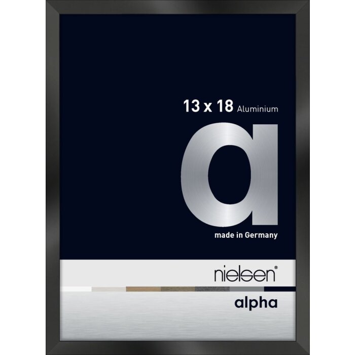 Nielsen Marco de aluminio Alpha 13x18 cm anodizado negro brillante
