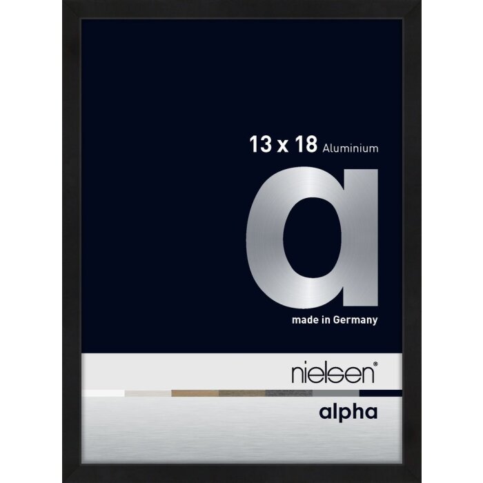 Nielsen Marco de aluminio Alpha 13x18 cm anodizado negro mate