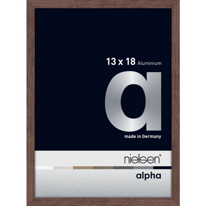 Nielsen Marco de aluminio Alpha 13x18 cm wengé light