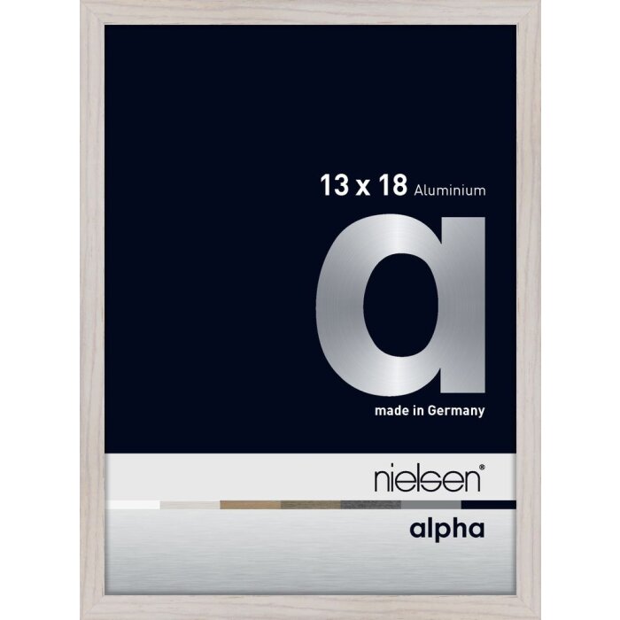 Nielsen Marco de aluminio Alpha 13x18 cm roble blanco