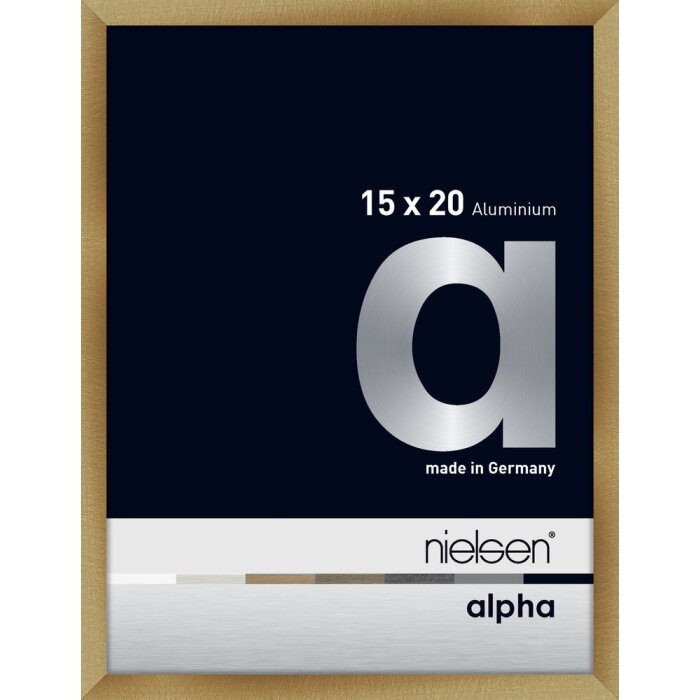 Marco de aluminio Nielsen Alpha 15x20 cm ámbar cepillado