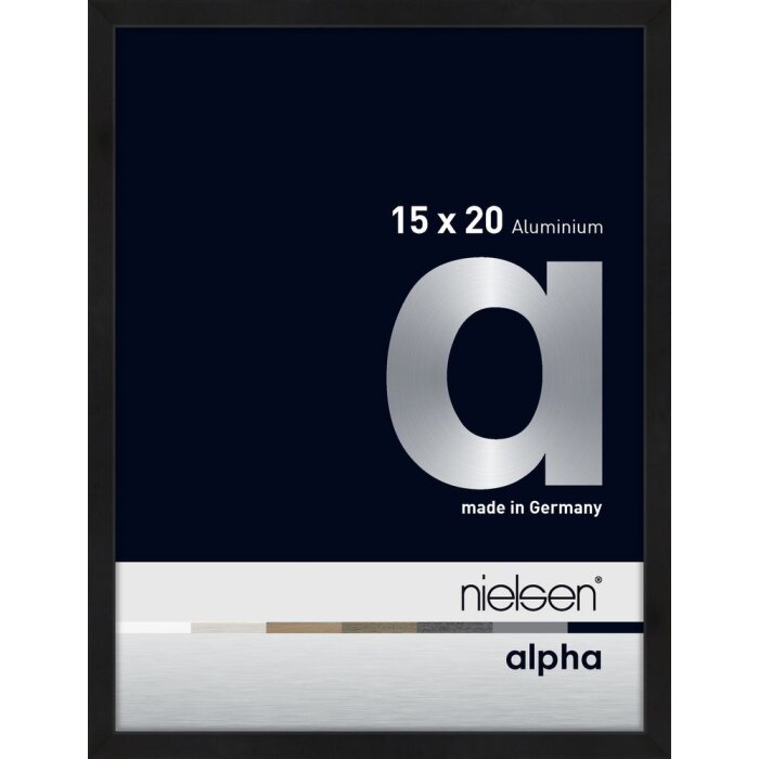 Nielsen Marco de aluminio Alpha 15x20 cm anodizado negro mate