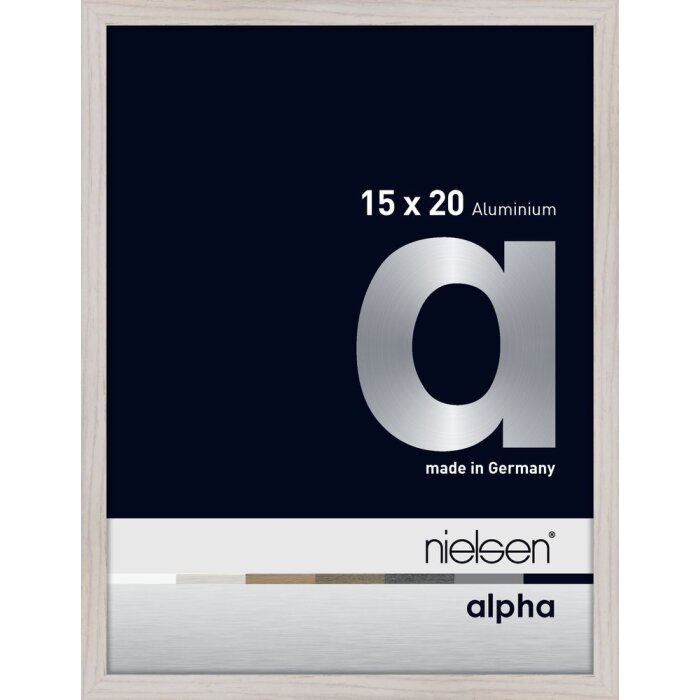 Marco de aluminio Nielsen Alpha 15x20 cm roble blanco