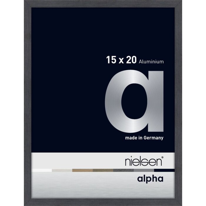 Marco de aluminio Nielsen Alpha 15x20 cm gris
