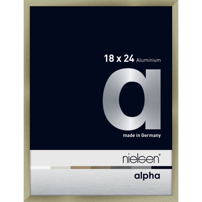 Marco de aluminio Nielsen Alpha 18x24 cm acero inoxidable cepillado
