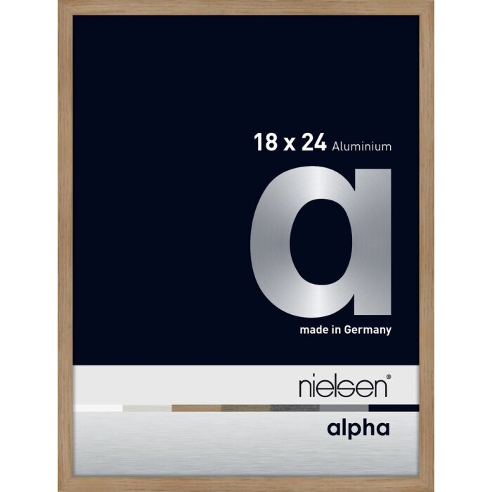 Marco de aluminio Nielsen Alpha 18x24 cm roble
