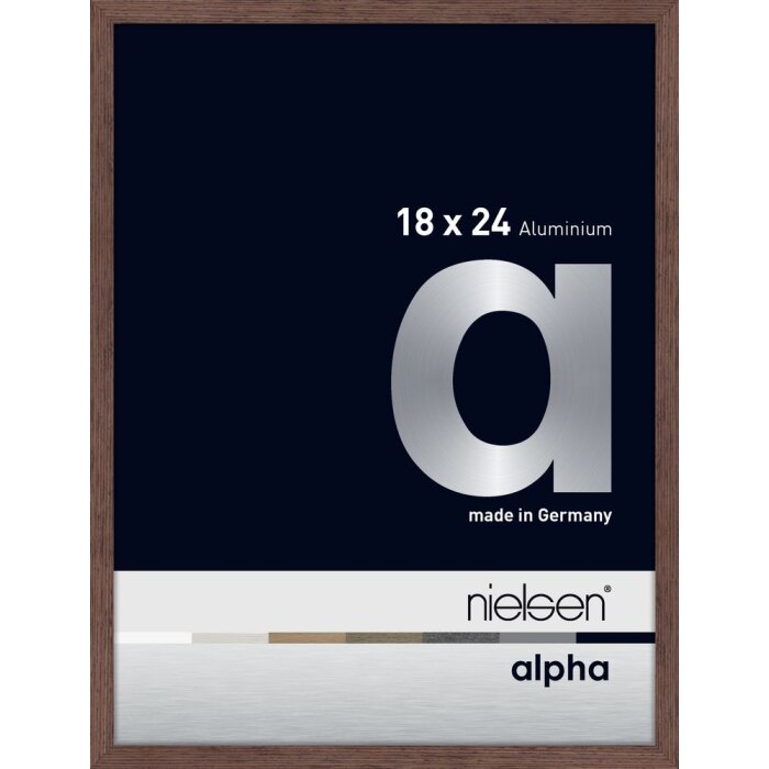 Nielsen marco de aluminio Alpha 18x24 cm wengé luz