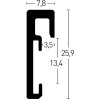 Nielsen Marco de aluminio Alpha 20x30 cm anodizado negro brillante