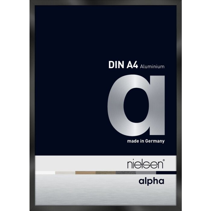 Nielsen Marco de aluminio Alpha 21x29,7 cm anodizado negro brillante