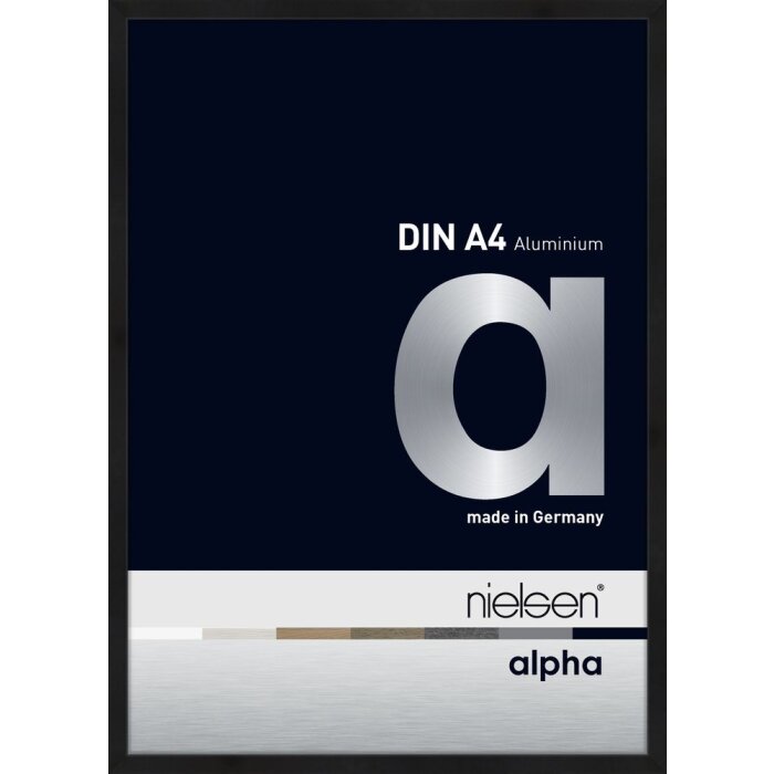 Nielsen Marco de aluminio Alpha 21x29,7 cm anodizado negro mate