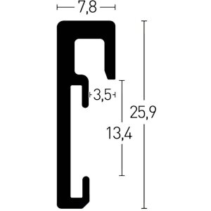 Nielsen Marco de aluminio Alpha 21x29,7 cm anodizado negro mate