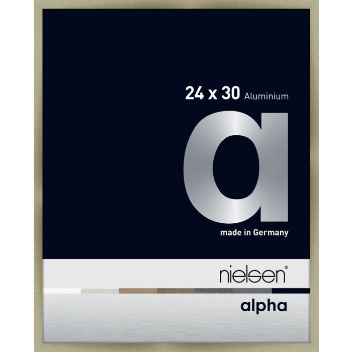 Marco de aluminio Nielsen Alpha 24x30 cm acero inoxidable cepillado